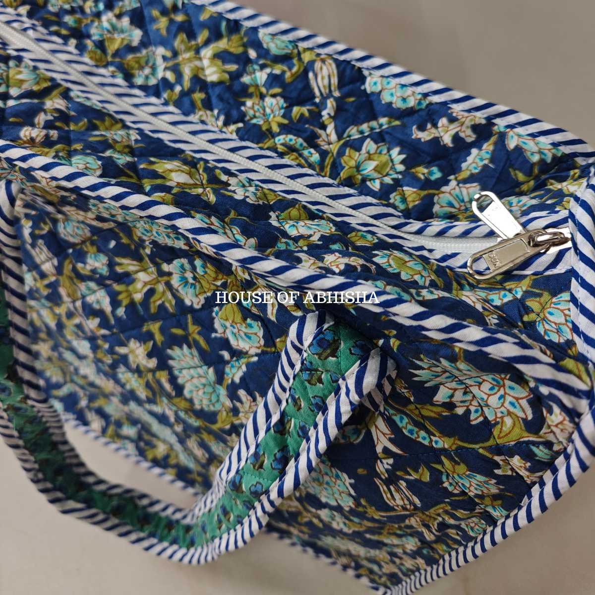 Iris Mini Quilted Cotton Tote Bag