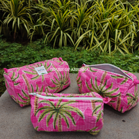 Palm Grove Quilted Utility Pouches - Set of 3