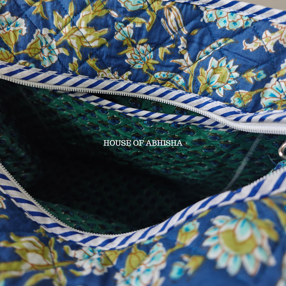 Iris Mini Quilted Cotton Tote Bag