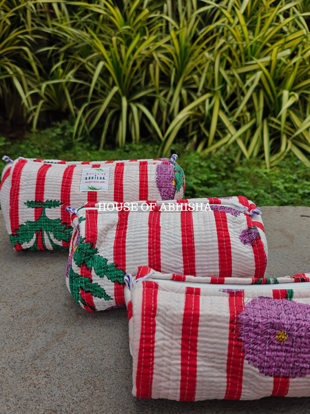 Meadow Quilted Utility Pouches - Set of 3
