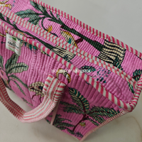 Pink Jungle Quilted Cotton Tote Bag
