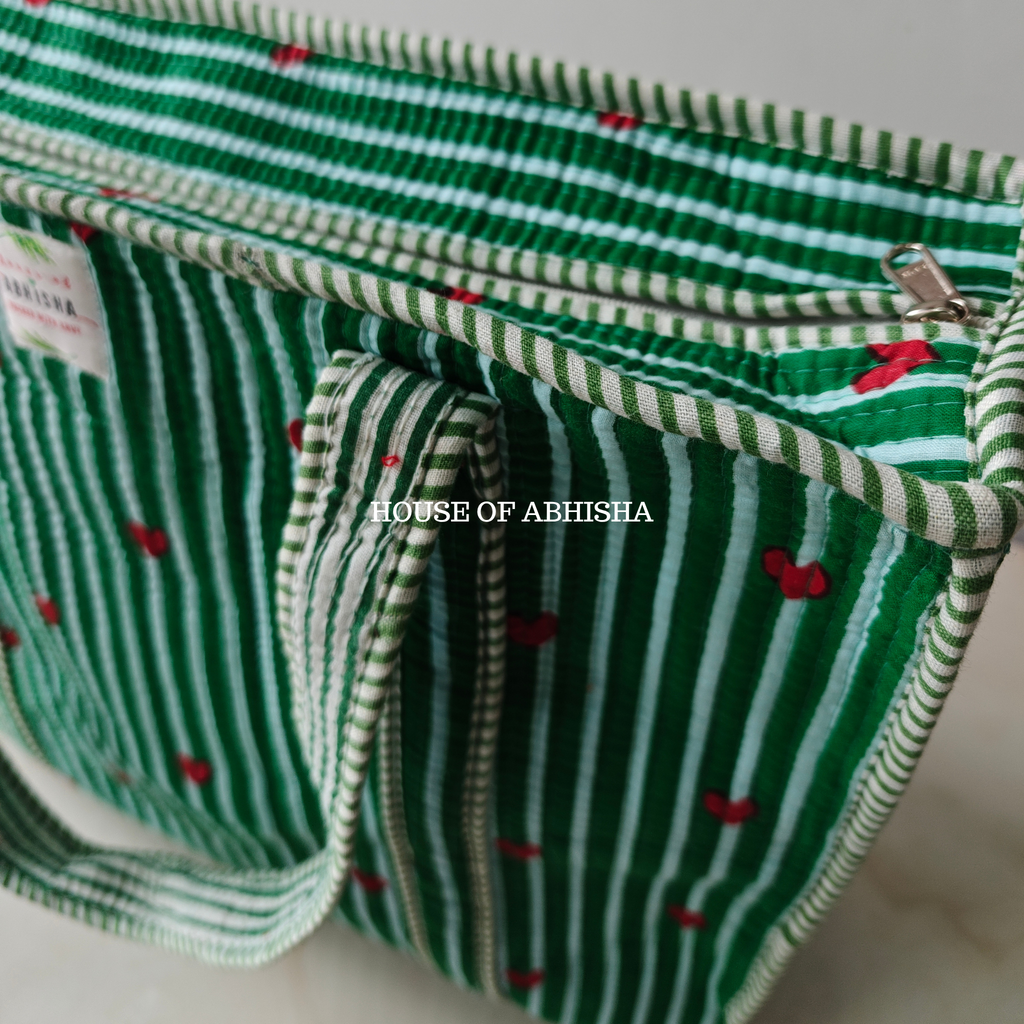 Noor Quilted Cotton Tote Bag