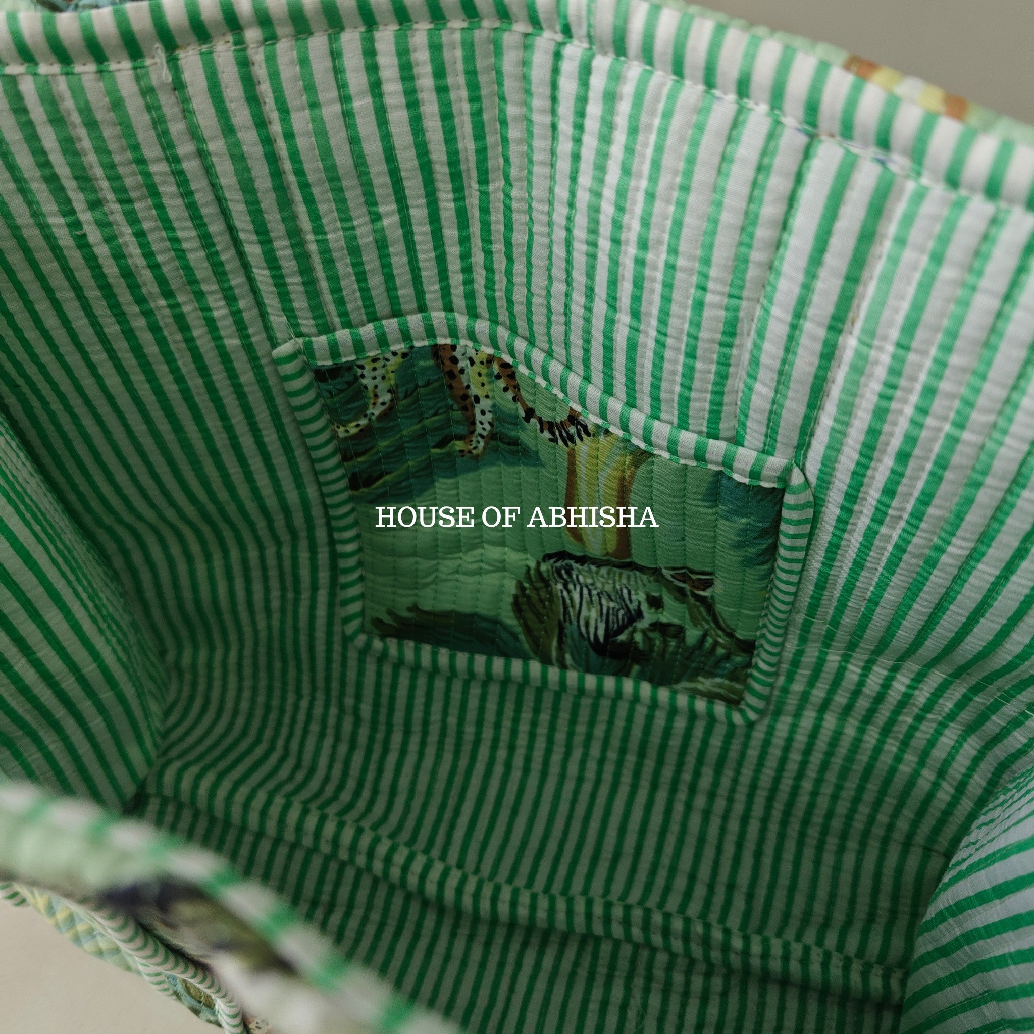 Musk Jungle Mini Quilted Cotton Tote Bag