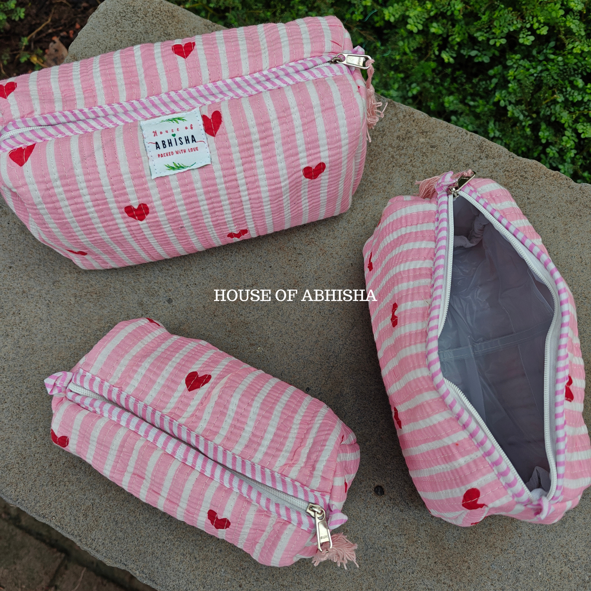 Bloomfield Quilted Utility Pouches - Set of 3
