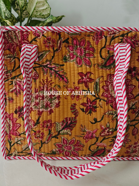 Genda Mini Quilted Cotton Tote Bag