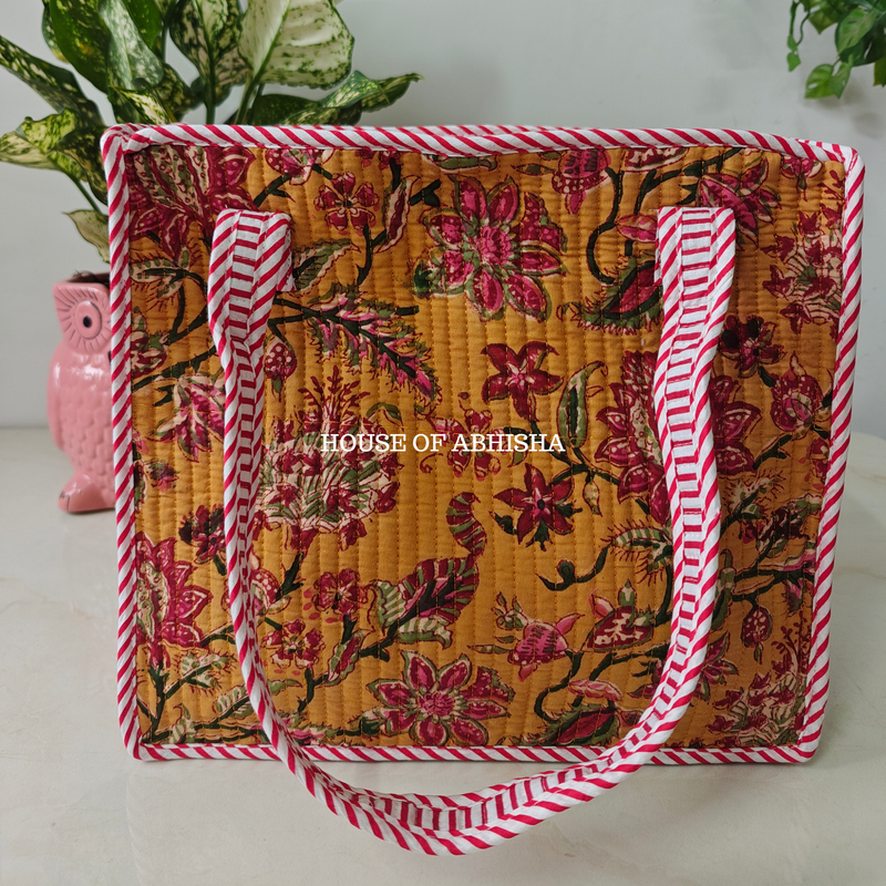 Genda Mini Quilted Cotton Tote Bag