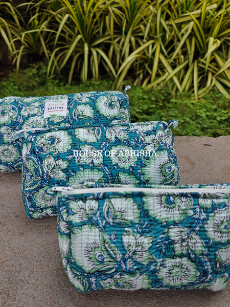 Rangrez Quilted Utility Pouches - Set of 3