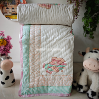 Magic Meadow Handblock Printed Mulmul Kids Quilt