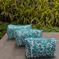 Wild Flower Quilted Utility Pouches - Set of 3