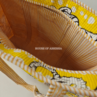 Yellow Tiger Quilted Cotton Tote Bag