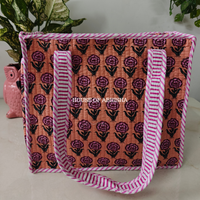 Musk Rose Mini Quilted Cotton Tote Bag