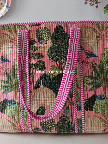 Rani Bagh Quilted Cotton Tote Bag