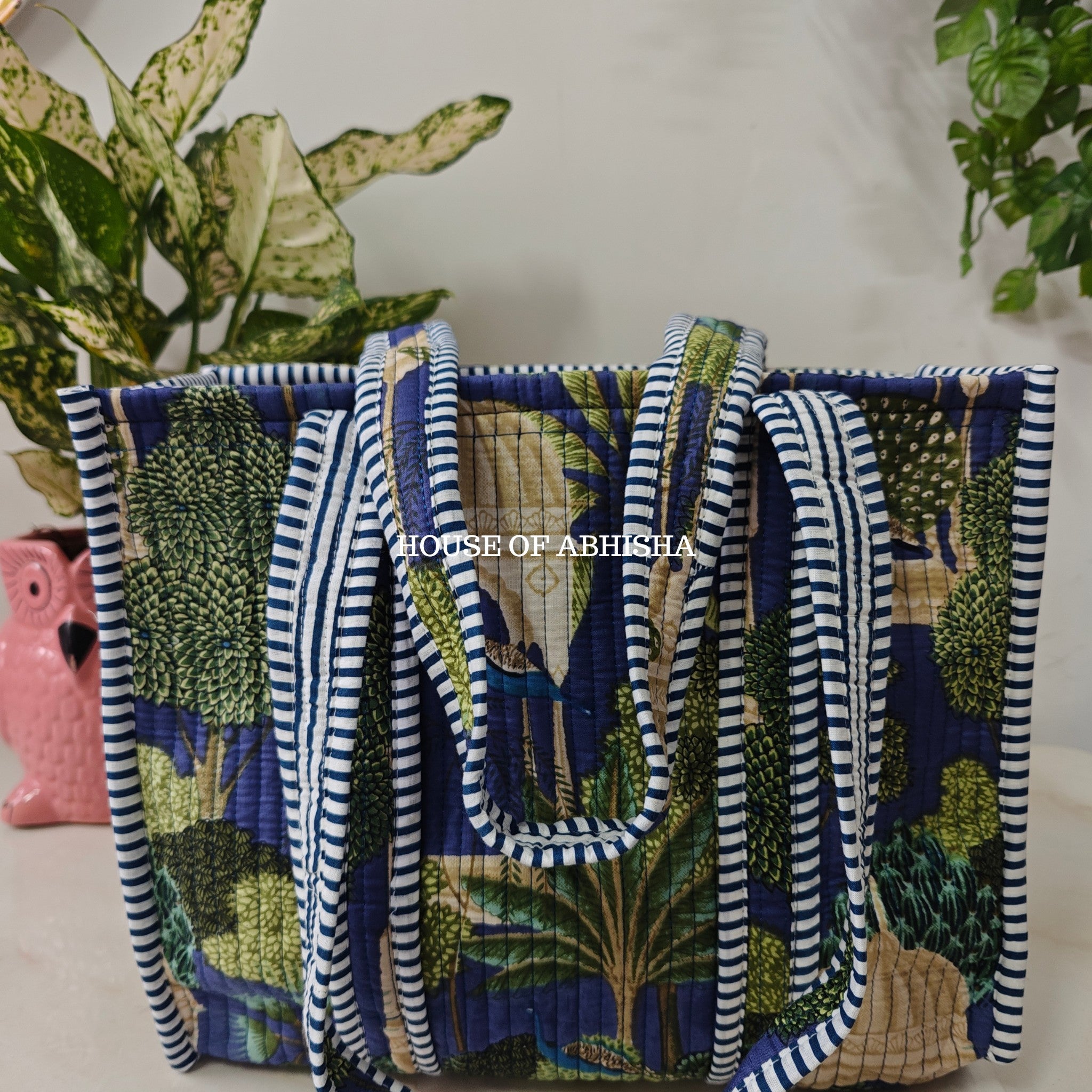 Royal Bagh Mini Quilted Cotton Tote Bag