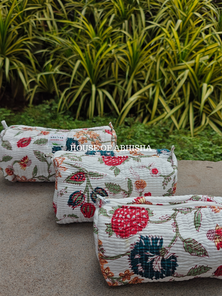 Botanica Quilted Utility Pouches - Set of 3