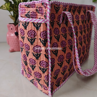 Musk Rose Mini Quilted Cotton Tote Bag