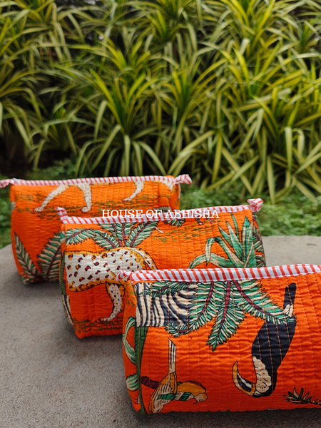 Jungle Love Quilted Utility Pouches - Set of 3