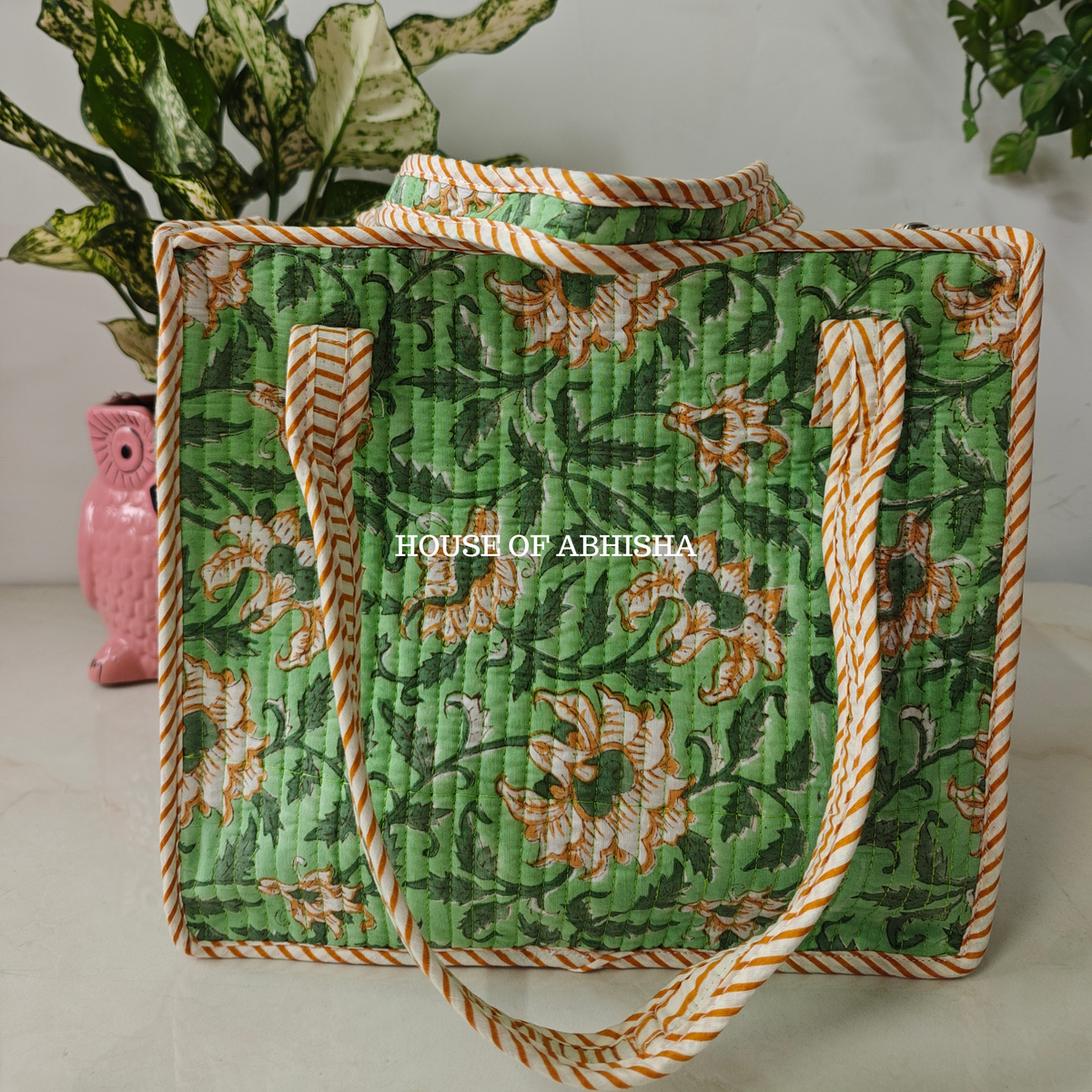 Bageecha Mini Quilted Cotton Tote Bag