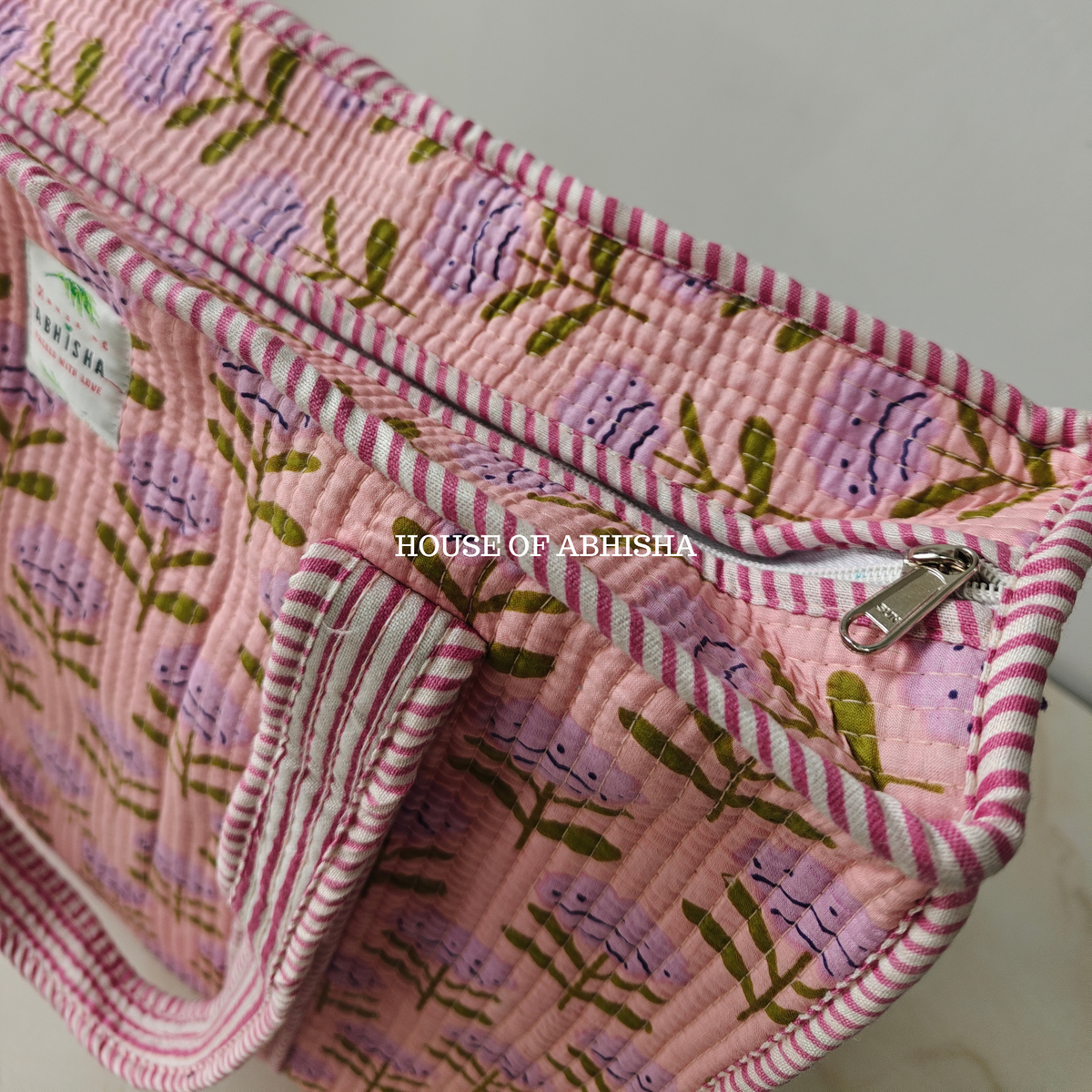 Musk Quilted Cotton Tote Bag