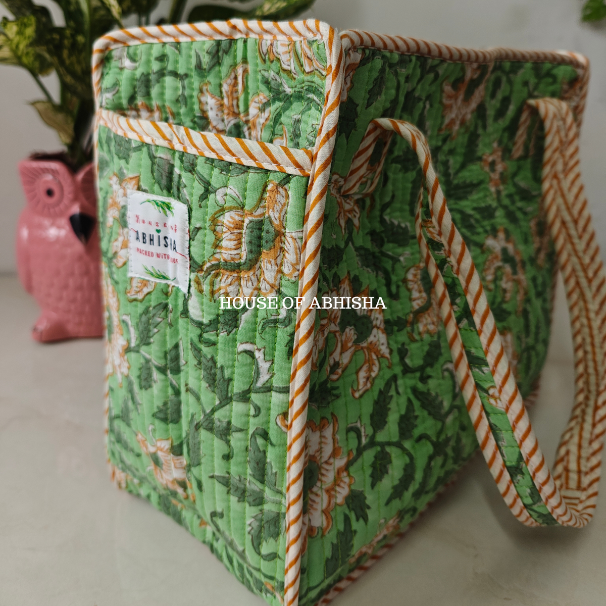 Bageecha Mini Quilted Cotton Tote Bag