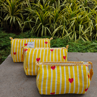 Gulrukh Quilted Utility Pouches - Set of 3