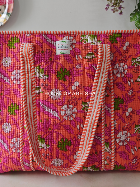 Anokhi Quilted Cotton Tote Bag