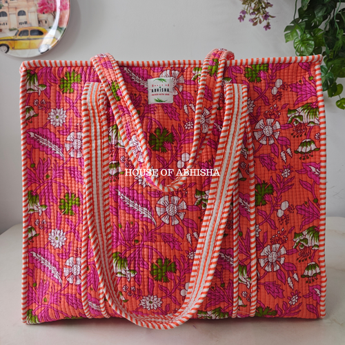 Anokhi Quilted Cotton Tote Bag