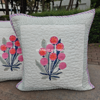Royal Bouquet Quilted Cushion Covers — Set of 2