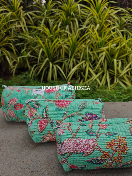 Meher Quilted Utility Pouches - Set of 3