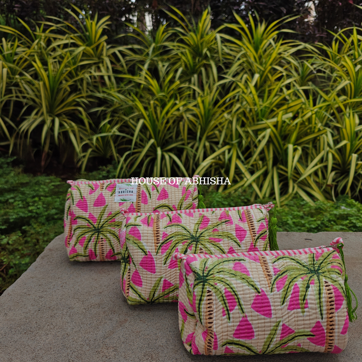 Amaya Quilted Utility Pouches - Set of 3