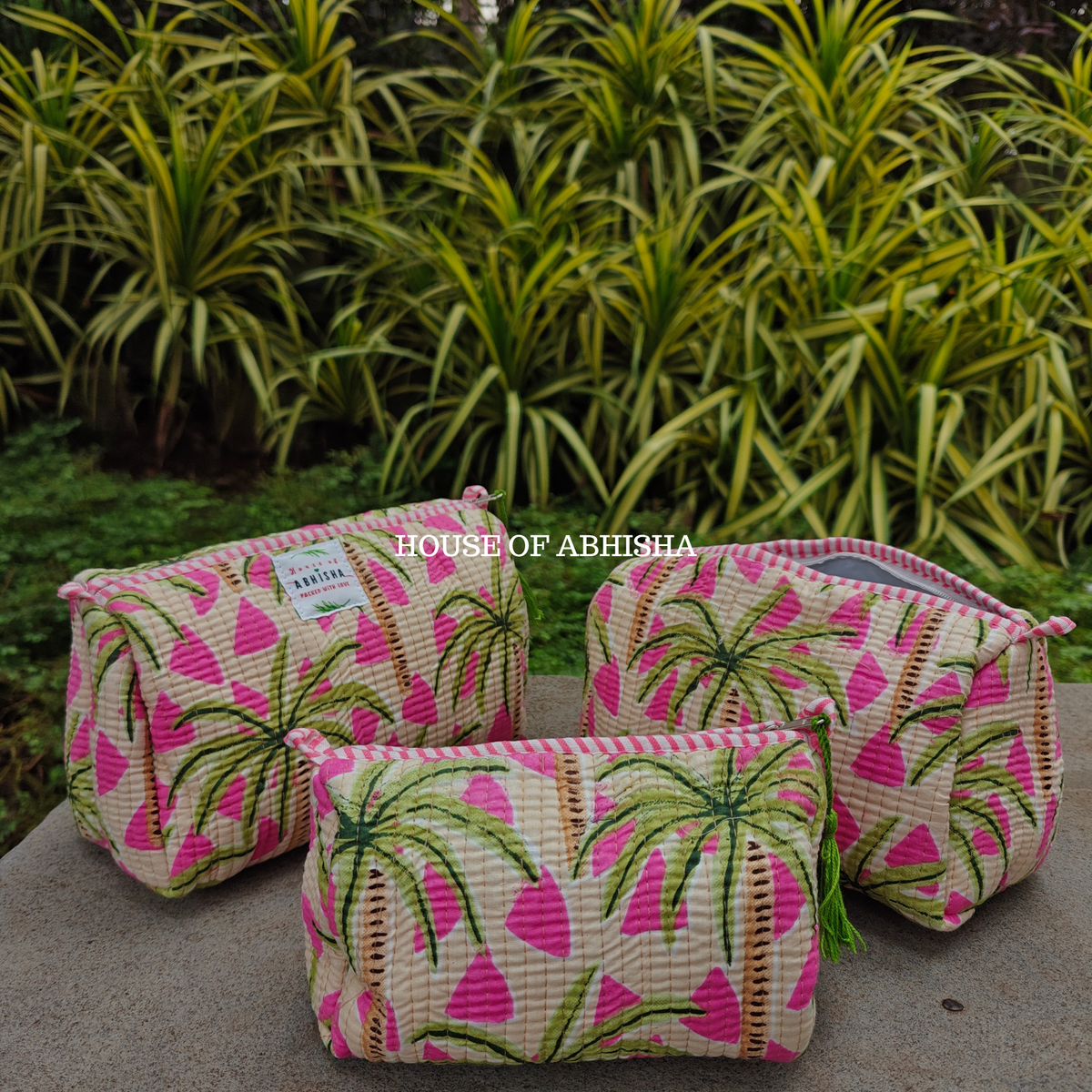Amaya Quilted Utility Pouches - Set of 3