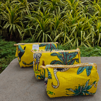Jungle Mela Quilted Utility Pouches - Set of 3