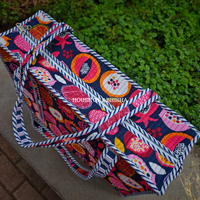 The Musk Handblock Printed Cotton Tote Bag with Laptop Compartment