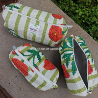 Madhavi Trio Quilted Utility Pouches - Set of 3