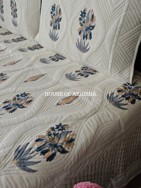 Parijaat Royal Embossed Quilted Bedcover