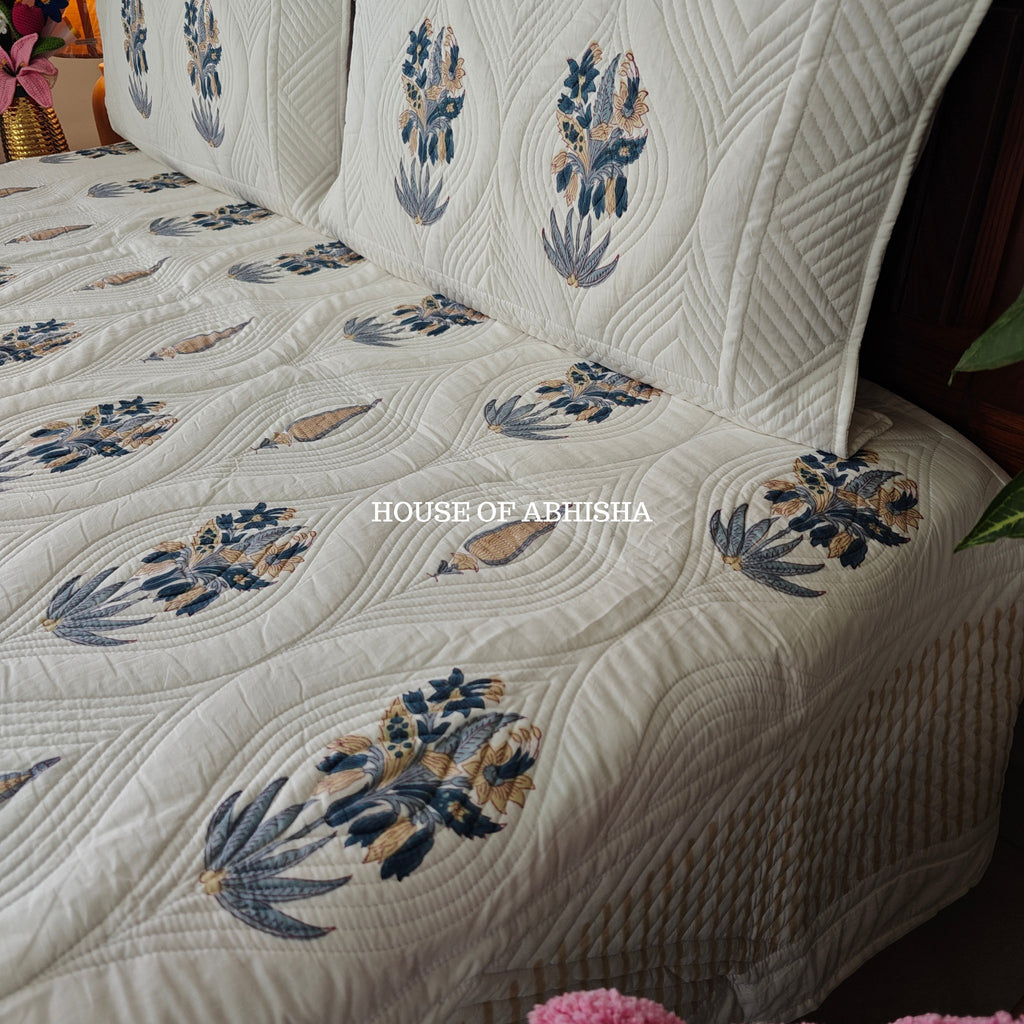 Parijaat Royal Embossed Quilted Bedcover