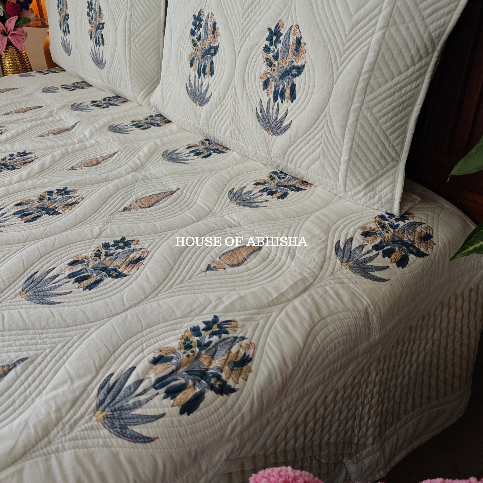 Parijaat Royal Embossed Quilted Bedcover