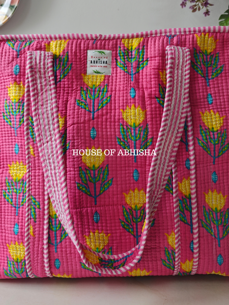The Gul Quilted Cotton Tote Bag