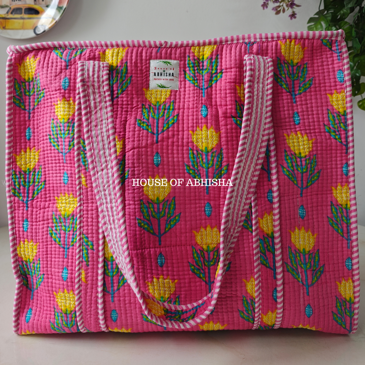 The Gul Quilted Cotton Tote Bag