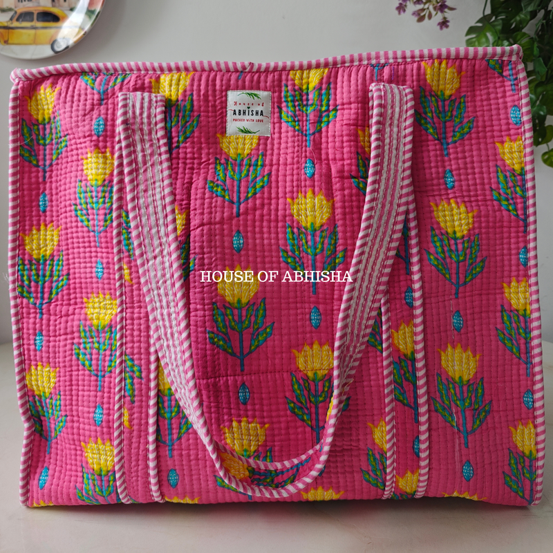 The Gul Quilted Cotton Tote Bag