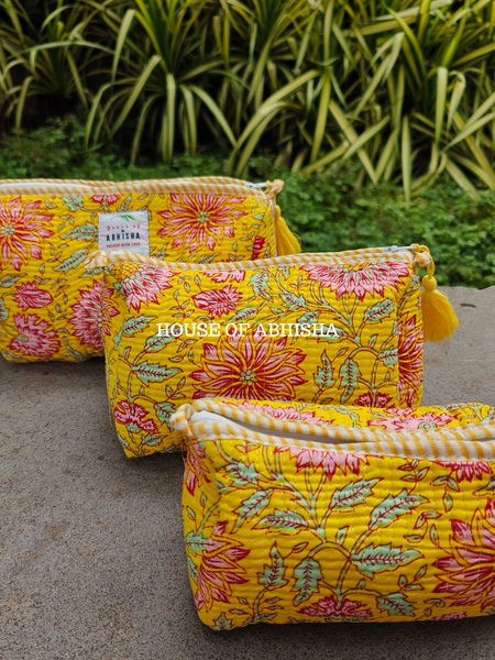 Kashni Quilted Utility Pouches - Set of 3
