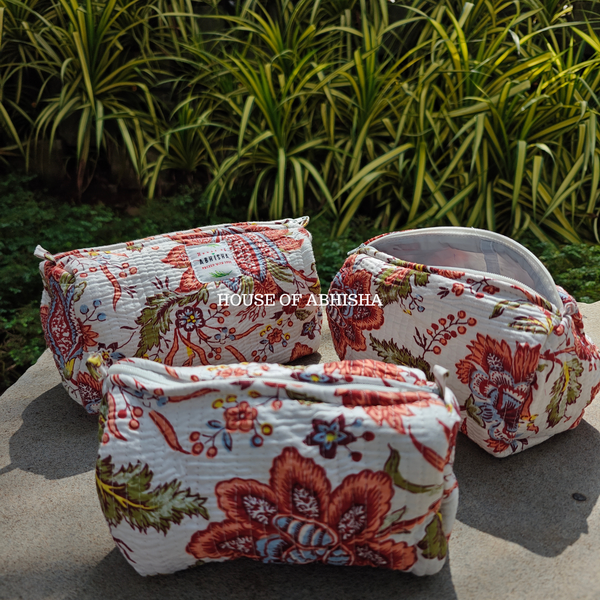 Liora Trio Quilted Utility Pouches - Set of 3