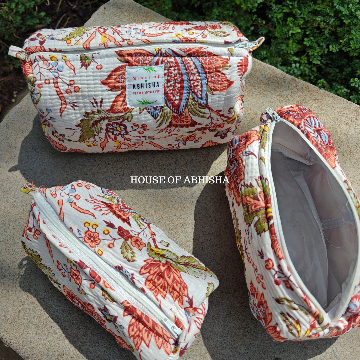 Liora Trio Quilted Utility Pouches - Set of 3