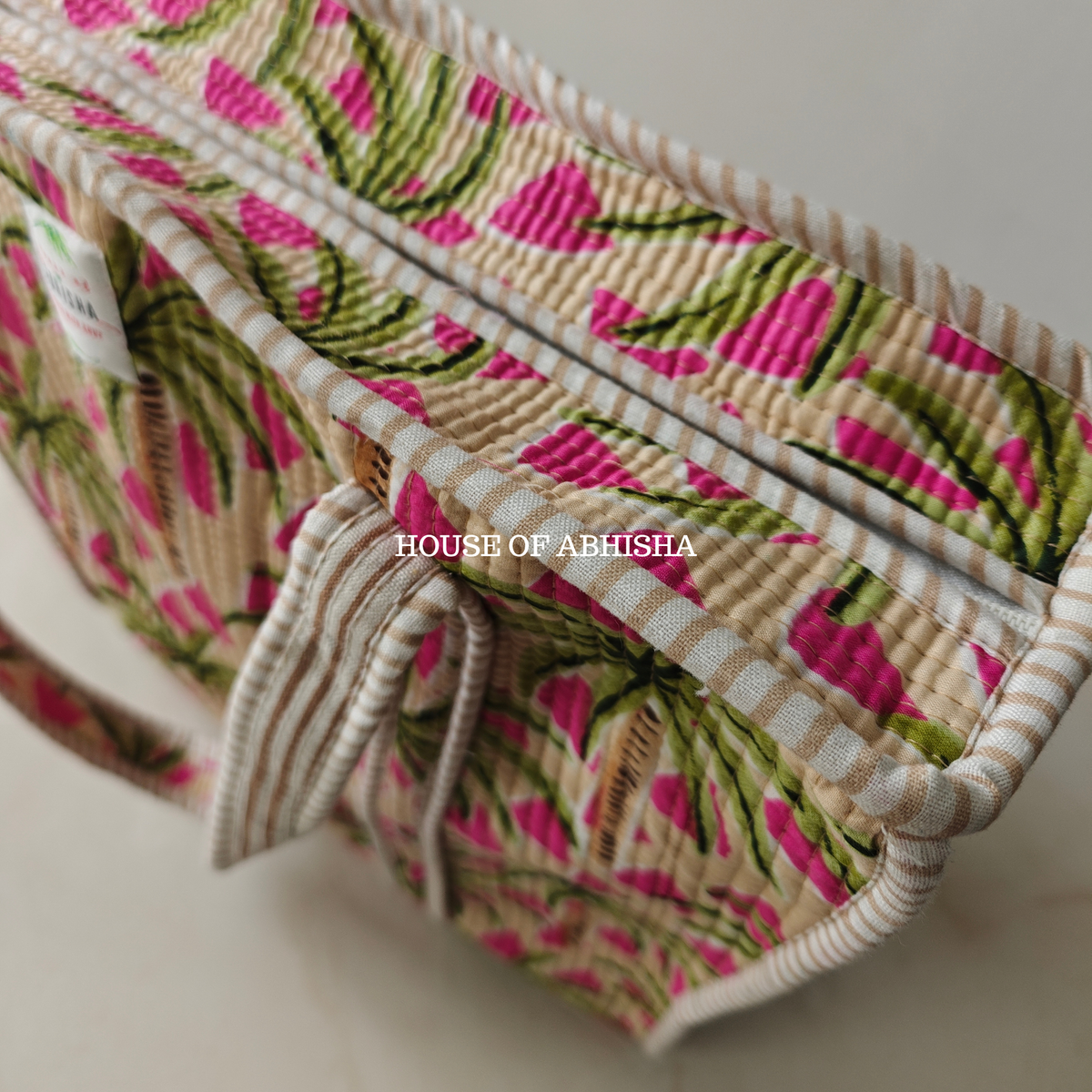 Tropical Garden Quilted Cotton Tote Bag