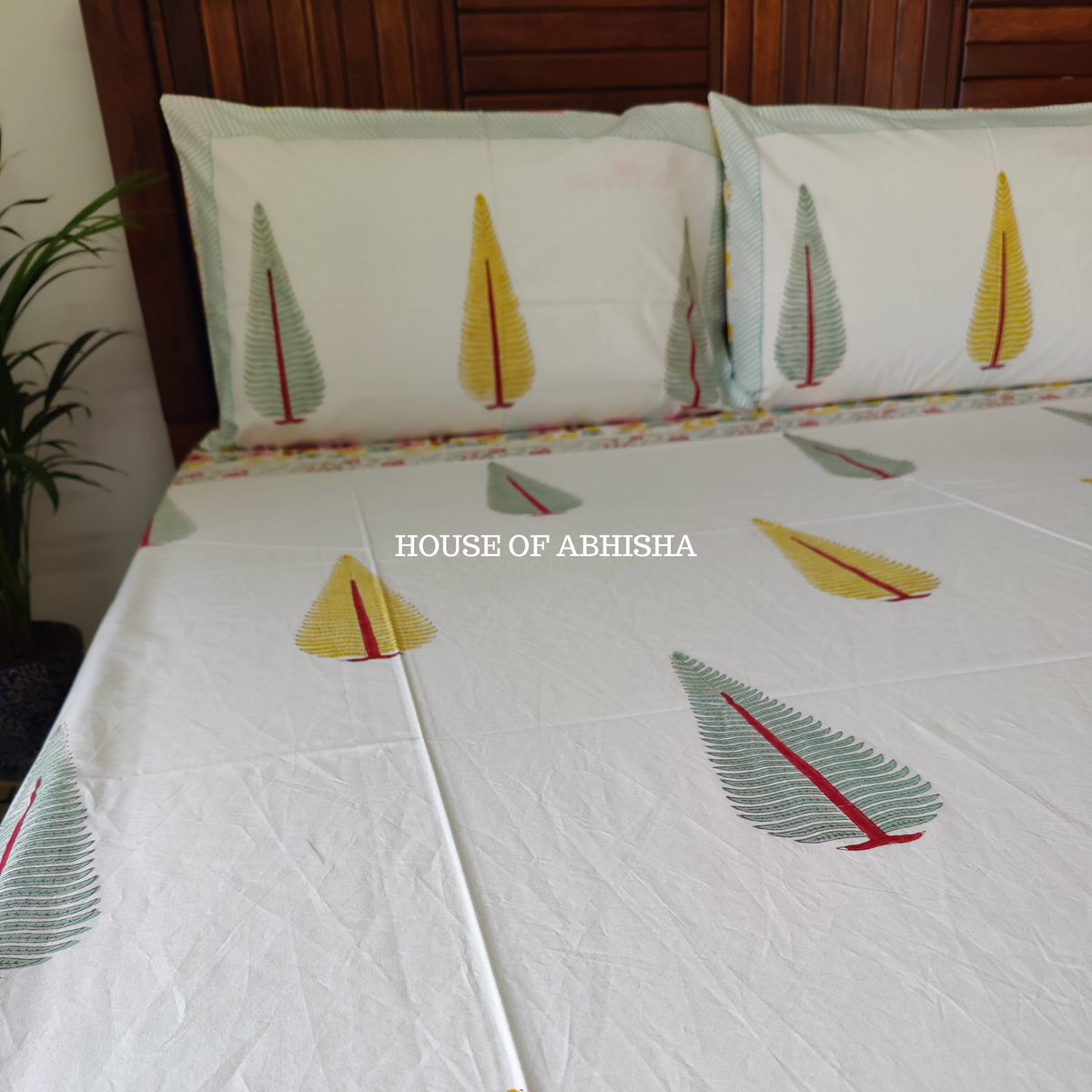 Madhuban Hand Block Premium Bedsheet Set