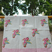 Flying Unicorn Handblock Waffle Cotton Towel