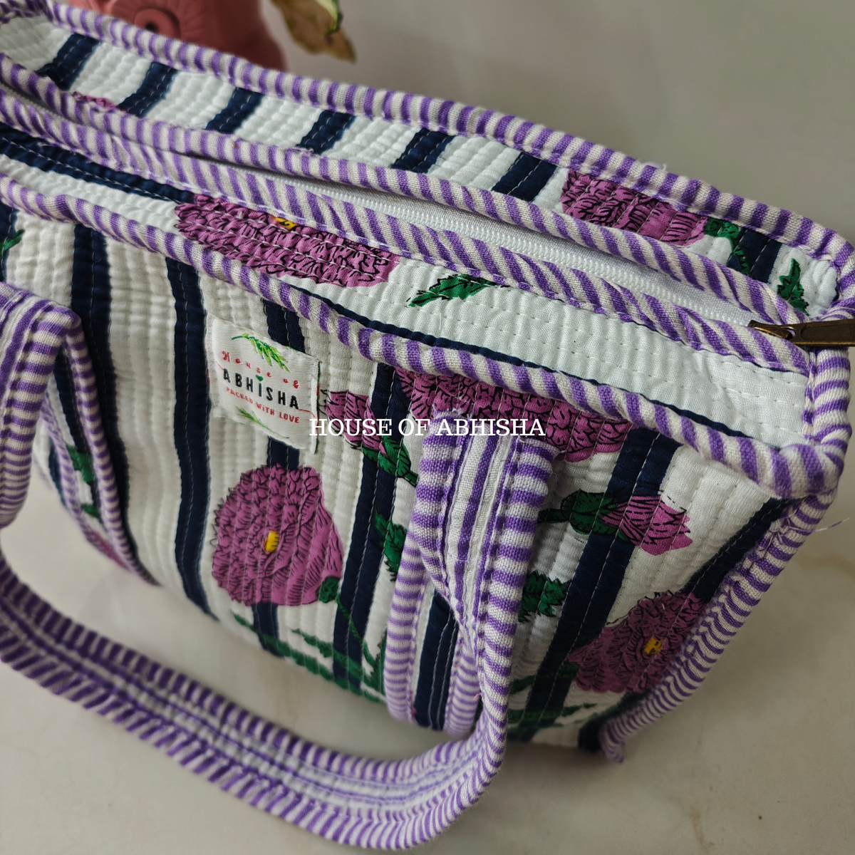 Anouk Mini Quilted Cotton Tote Bag