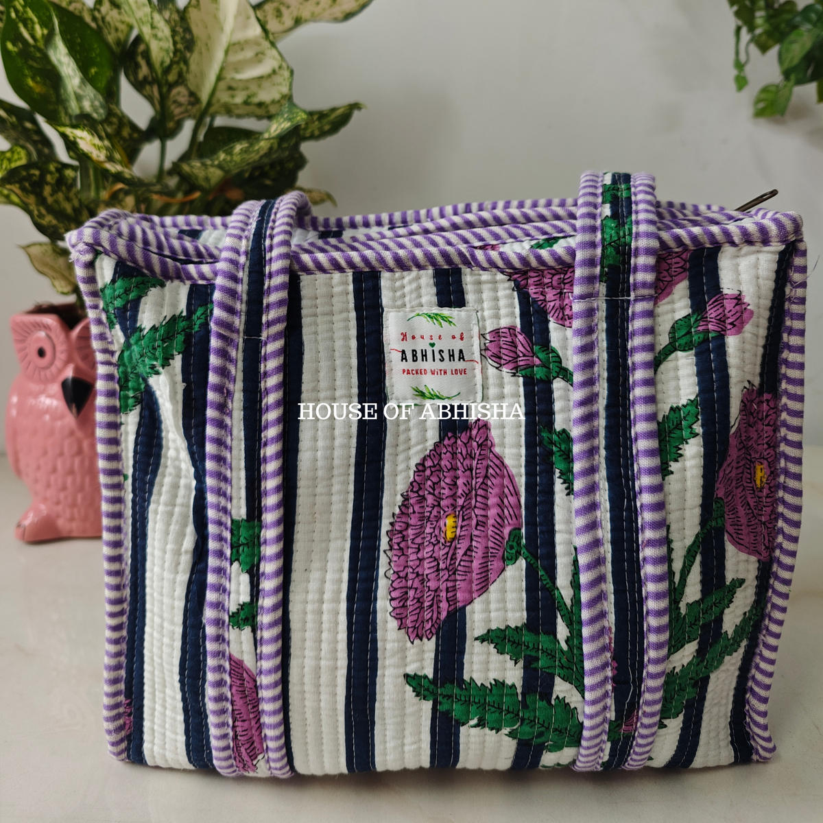 Anouk Mini Quilted Cotton Tote Bag