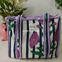 Anouk Mini Quilted Cotton Tote Bag