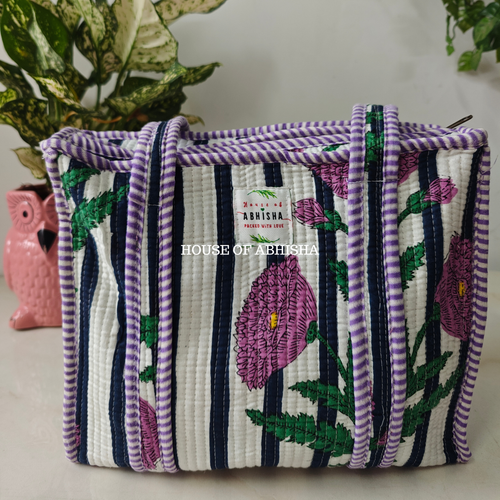 Anouk Mini Quilted Cotton Tote Bag