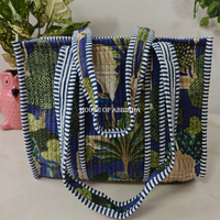 Royal Bagh Mini Quilted Cotton Tote Bag